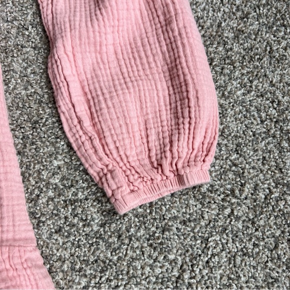 Allison & Kelly 100% Cotton, Pink Long Sleeve Mini Dress, Size Medium - Picture 9 of 9